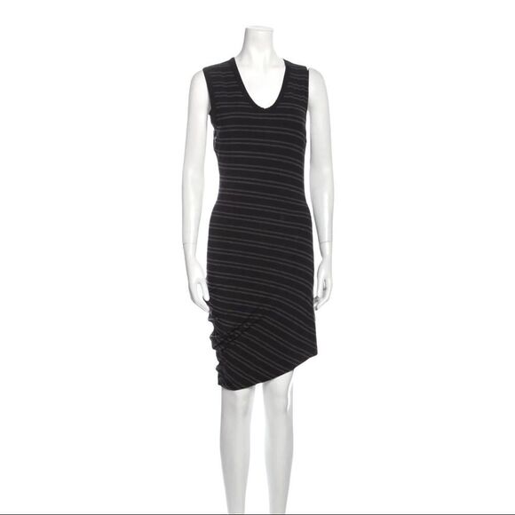 T by Alexander Wang Striped V Neck Sleeveless Dress Size L - Picture 1 of 7